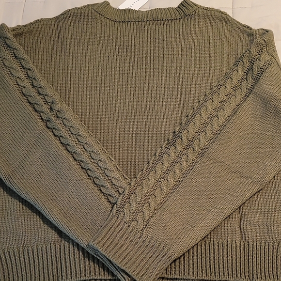 Baltic Born Women's Mona Knit Sweater In Olive - Picture 5 of 6